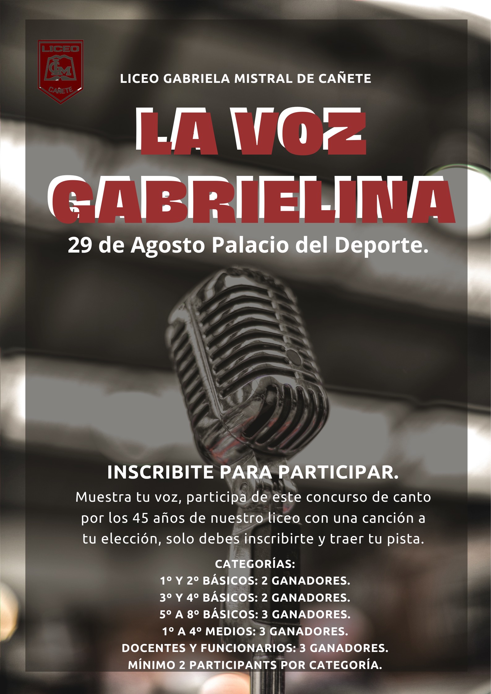Concurso La voz Gabrielina 2023